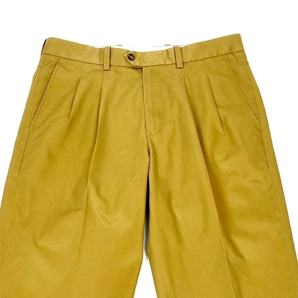 John W. Nordstrom Trouser Mens 34x30 Tan Wrinkle Free 100% Supima Cotton Pants